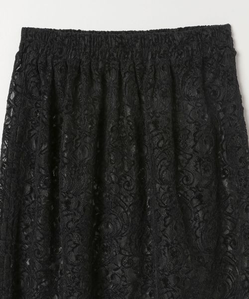 JEANASIS(ジーナシス)の「シャーリングキモウレーススカート/250722(スカート・レディース・ホワイト/ブラック・FREE)」の7枚目の写真