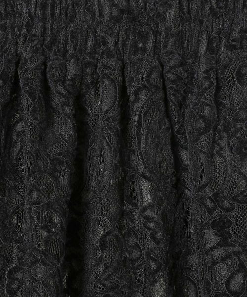 JEANASIS(ジーナシス)の「シャーリングキモウレーススカート/250722(スカート・レディース・ホワイト/ブラック・FREE)」の8枚目の写真