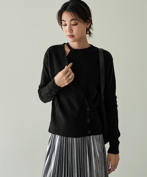 片側ホルターカシュクールニットトップス（ニット/セーター）｜STYLE DELI（スタイルデリ）