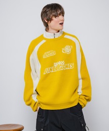 はる ヘンリーネックジャガードニット made in INTER FACTORY チェックジャガードニットプルオーバー[LA37-12S006]｜URBAN