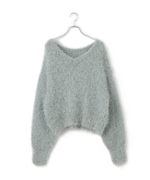 VIS（ビス）の「【洗える】ふわキラニットプルオーバー（ニット/セーター・レディース・ブラック/キナリ/ライトグリーン・FREE）」の14枚目の写真