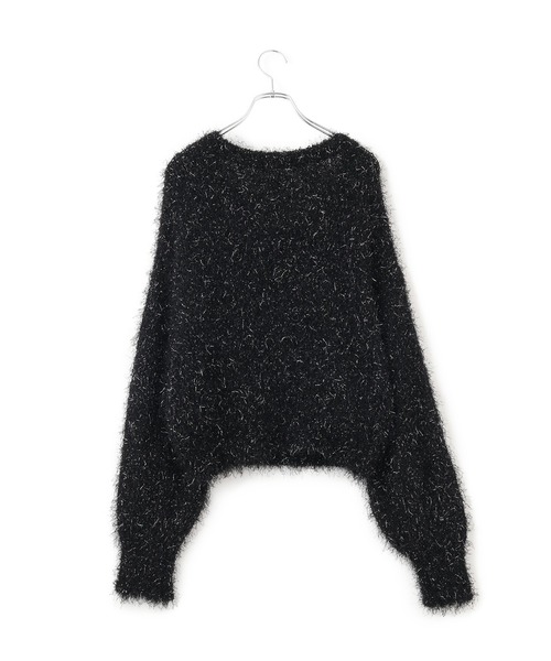 VIS（ビス）の「【洗える】ふわキラニットプルオーバー（ニット/セーター・レディース・ブラック/キナリ/ライトグリーン・FREE）」の12枚目の写真