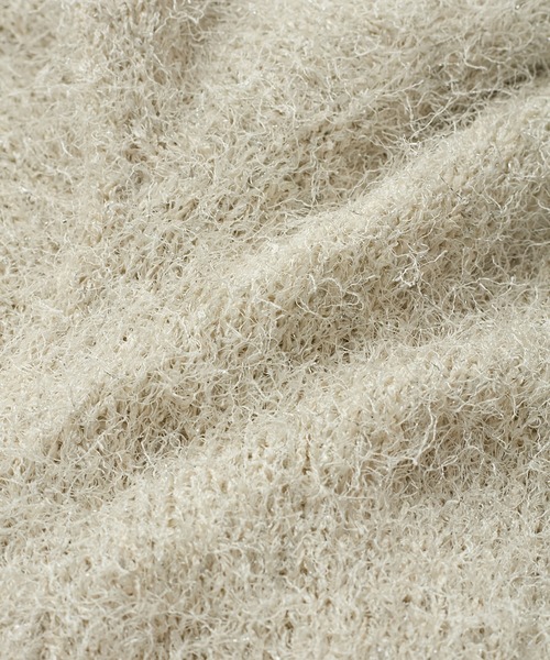 VIS（ビス）の「【洗える】ふわキラニットプルオーバー（ニット/セーター・レディース・ブラック/キナリ/ライトグリーン・FREE）」の5枚目の写真