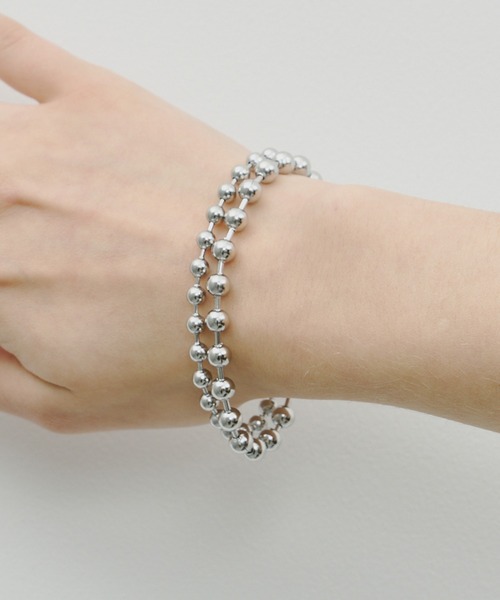 AFF AIVER（エイエフエフアイバー）の「AFF AIVER　サージカルボールチェーンブレスレット（ブレスレット・メンズ・シルバー/シルバー系・LARGE/MEDIUM）」の4枚目の写真