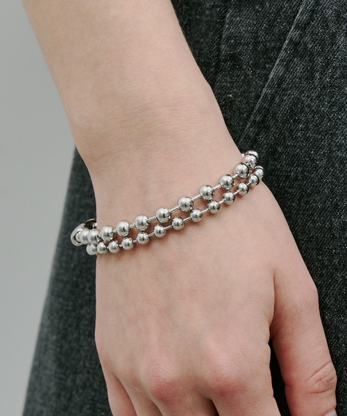 AFF AIVER（エイエフエフアイバー）の「AFF AIVER　サージカルボールチェーンブレスレット（ブレスレット・メンズ・シルバー/シルバー系・LARGE/MEDIUM）」の3枚目の写真