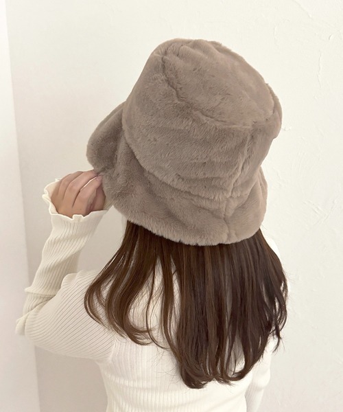 apres jour（アプレジュール）の「【apres jour×ARIAZ】ファーバケットハット（ハット・レディース・モカ/ブラック/アイボリー・FREE）」の3枚目の写真