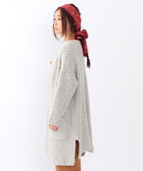 Another Edition（アナザーエディション）の「ミックス2ポケットカーディガン/ AEBC MIX 2POC CGN（カーディガン/ボレロ・レディース・オフホワイト/ブラック・ﾌﾘ-）」の4枚目の写真