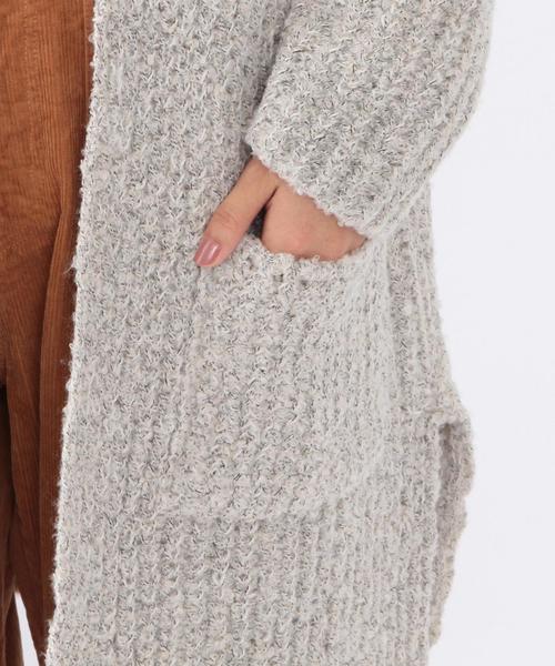 Another Edition（アナザーエディション）の「ミックス2ポケットカーディガン/ AEBC MIX 2POC CGN（カーディガン/ボレロ・レディース・オフホワイト/ブラック・ﾌﾘ-）」の6枚目の写真