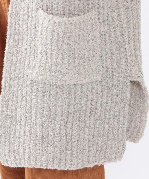 Another Edition（アナザーエディション）の「ミックス2ポケットカーディガン/ AEBC MIX 2POC CGN（カーディガン/ボレロ・レディース・オフホワイト/ブラック・ﾌﾘ-）」の10枚目の写真