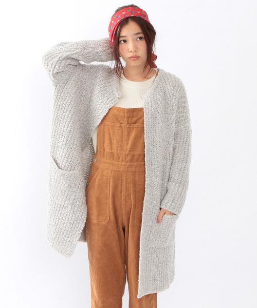 Another Edition（アナザーエディション）の「ミックス2ポケットカーディガン/ AEBC MIX 2POC CGN（カーディガン/ボレロ・レディース・オフホワイト/ブラック・ﾌﾘ-）」の13枚目の写真