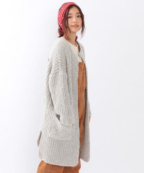 Another Edition（アナザーエディション）の「ミックス2ポケットカーディガン/ AEBC MIX 2POC CGN（カーディガン/ボレロ・レディース・オフホワイト/ブラック・ﾌﾘ-）」の14枚目の写真