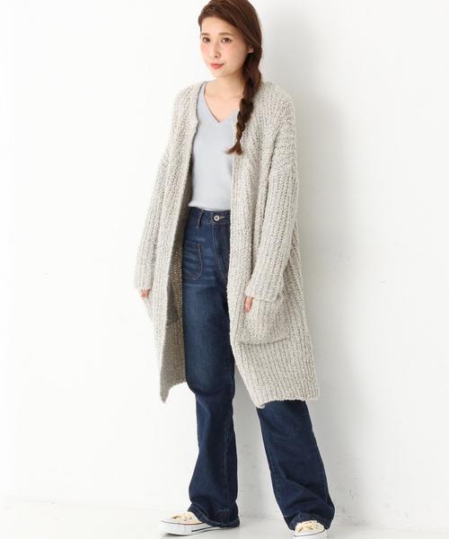 Another Edition（アナザーエディション）の「ミックス2ポケットカーディガン/ AEBC MIX 2POC CGN（カーディガン/ボレロ・レディース・オフホワイト/ブラック・ﾌﾘ-）」の17枚目の写真