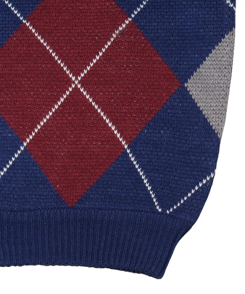 PUNYUS（プニュズ）の「アーガイル柄ニット（ニット/セーター・レディース・ネイビー/ブラウン・1/2/3/4）」の19枚目の写真