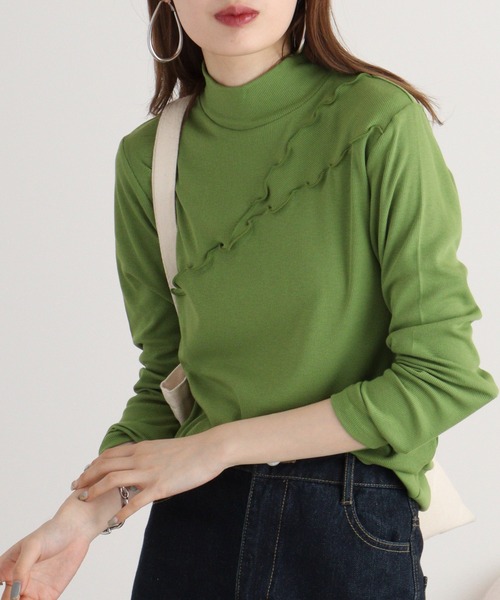 BRODIAEA(ブローディア)の「BRODIAEA テレコメロウカットソー(Tシャツ/カットソー・レディース・レッド/キャメル/グリーン/コーラル/ブラック/アイボリー・40)」の10枚目の写真