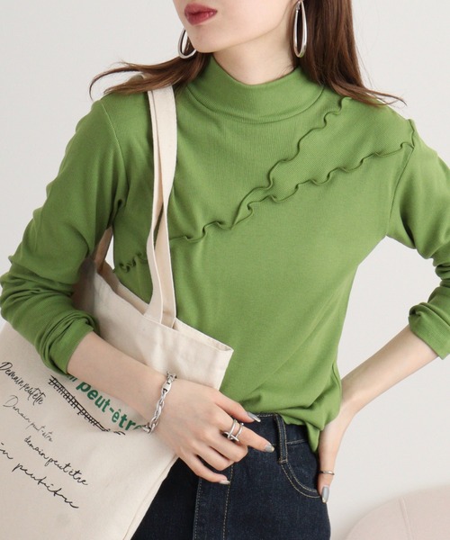 BRODIAEA(ブローディア)の「BRODIAEA テレコメロウカットソー(Tシャツ/カットソー・レディース・レッド/キャメル/グリーン/コーラル/ブラック/アイボリー・40)」の11枚目の写真