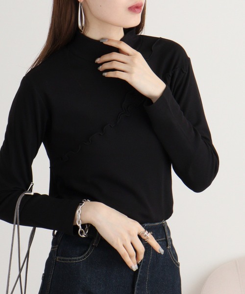 BRODIAEA(ブローディア)の「BRODIAEA テレコメロウカットソー(Tシャツ/カットソー・レディース・レッド/キャメル/グリーン/コーラル/ブラック/アイボリー・40)」の7枚目の写真
