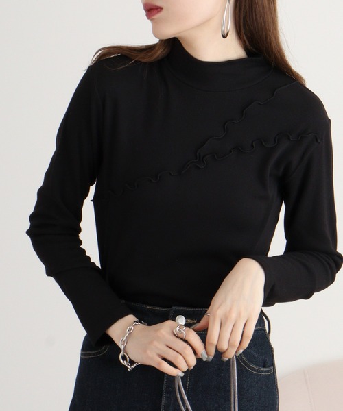 BRODIAEA(ブローディア)の「BRODIAEA テレコメロウカットソー(Tシャツ/カットソー・レディース・レッド/キャメル/グリーン/コーラル/ブラック/アイボリー・40)」の8枚目の写真