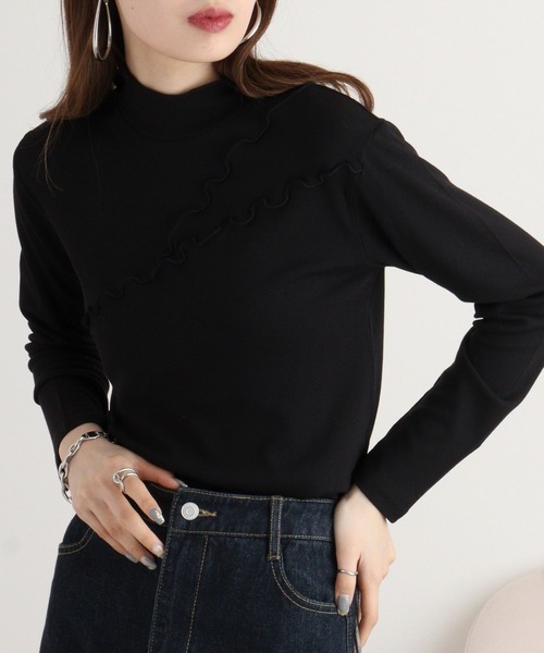 BRODIAEA(ブローディア)の「BRODIAEA テレコメロウカットソー(Tシャツ/カットソー・レディース・レッド/キャメル/グリーン/コーラル/ブラック/アイボリー・40)」の9枚目の写真