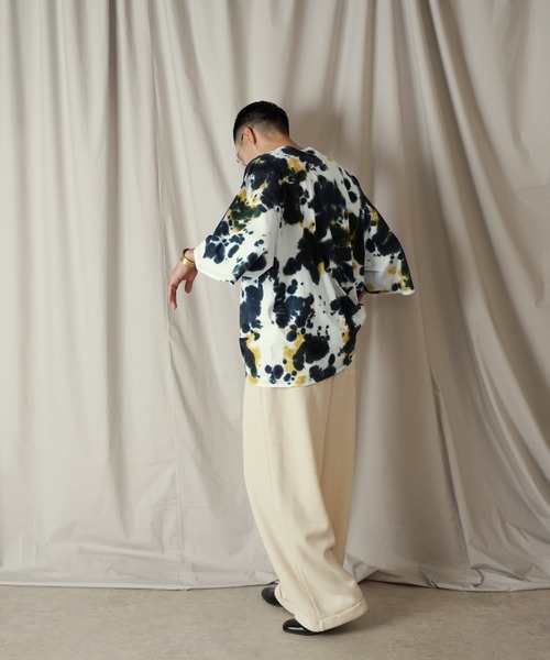 Aphlotus（アプロタス）の「タイダイ染 クルーネック H/S カットソー（Tシャツ/カットソー・メンズ・ネイビー/ブラック・SMALL/MEDIUM/LARGE）」の4枚目の写真