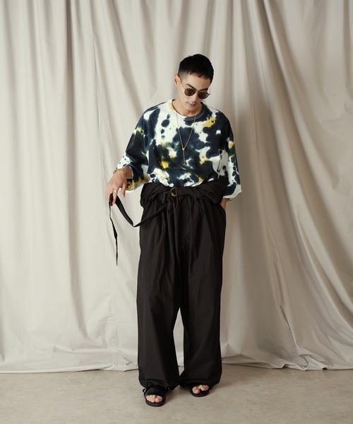 Aphlotus（アプロタス）の「タイダイ染 クルーネック H/S カットソー（Tシャツ/カットソー・メンズ・ネイビー/ブラック・SMALL/MEDIUM/LARGE）」の7枚目の写真