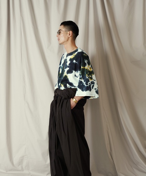 Aphlotus（アプロタス）の「タイダイ染 クルーネック H/S カットソー（Tシャツ/カットソー・メンズ・ネイビー/ブラック・SMALL/MEDIUM/LARGE）」の8枚目の写真