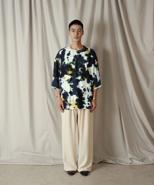 Aphlotus（アプロタス）の「タイダイ染 クルーネック H/S カットソー（Tシャツ/カットソー・メンズ・ネイビー/ブラック・SMALL/MEDIUM/LARGE）」の9枚目の写真