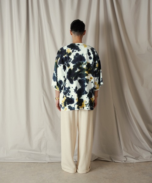 Aphlotus（アプロタス）の「タイダイ染 クルーネック H/S カットソー（Tシャツ/カットソー・メンズ・ネイビー/ブラック・SMALL/MEDIUM/LARGE）」の11枚目の写真