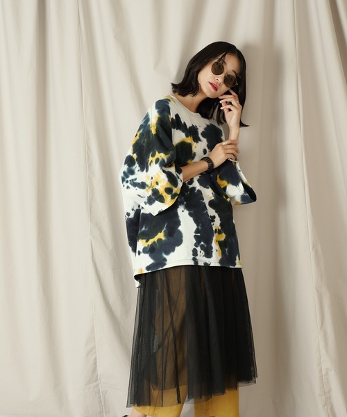 Aphlotus（アプロタス）の「タイダイ染 クルーネック H/S カットソー（Tシャツ/カットソー・メンズ・ネイビー/ブラック・SMALL/MEDIUM/LARGE）」の12枚目の写真