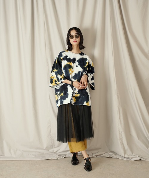 Aphlotus（アプロタス）の「タイダイ染 クルーネック H/S カットソー（Tシャツ/カットソー・メンズ・ネイビー/ブラック・SMALL/MEDIUM/LARGE）」の13枚目の写真