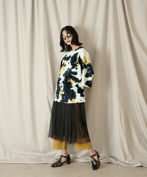 Aphlotus（アプロタス）の「タイダイ染 クルーネック H/S カットソー（Tシャツ/カットソー・メンズ・ネイビー/ブラック・SMALL/MEDIUM/LARGE）」の14枚目の写真