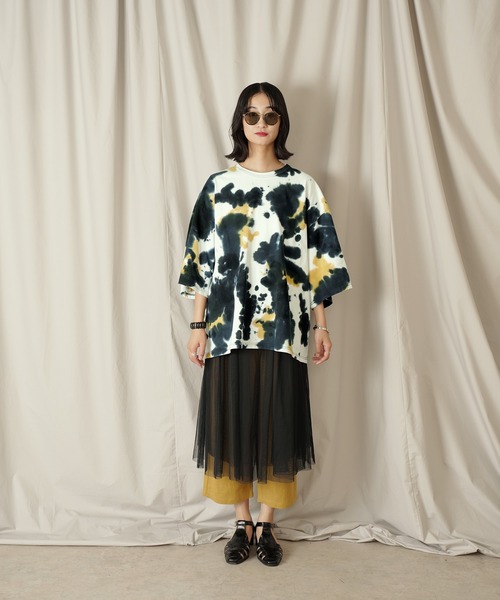 Aphlotus（アプロタス）の「タイダイ染 クルーネック H/S カットソー（Tシャツ/カットソー・メンズ・ネイビー/ブラック・SMALL/MEDIUM/LARGE）」の17枚目の写真