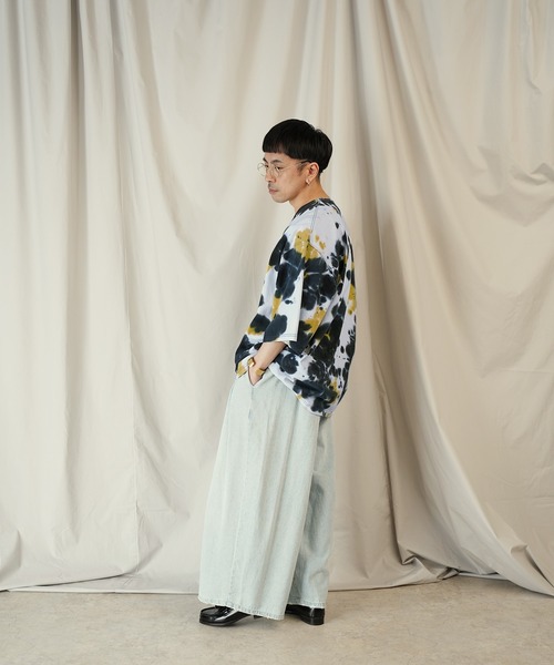 Aphlotus（アプロタス）の「タイダイ染 クルーネック H/S カットソー（Tシャツ/カットソー・メンズ・ネイビー/ブラック・SMALL/MEDIUM/LARGE）」の22枚目の写真