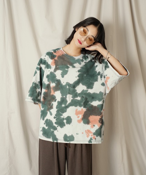 セール】タイダイ染 クルーネック H/S カットソー（Tシャツ/カットソー