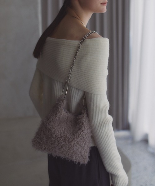 ワイドリブオフショルニット（ニット/セーター）｜Aunt Marie's