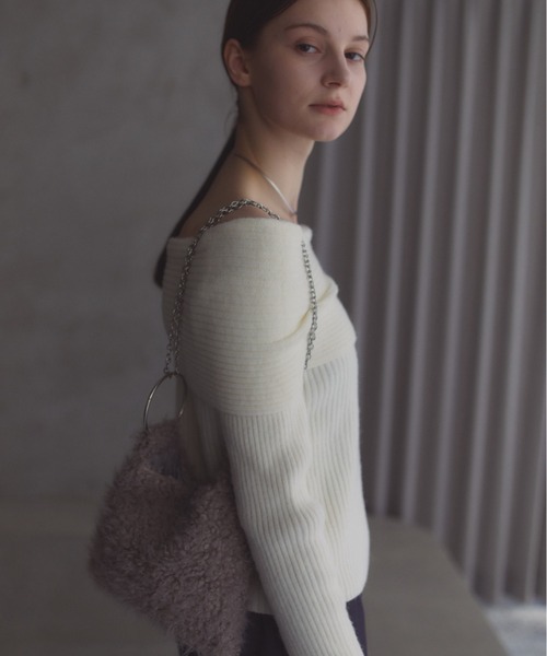 ワイドリブオフショルニット（ニット/セーター）｜Aunt Marie's