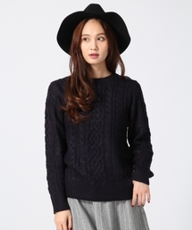 GLOBAL WORK | 5ゲージアルパカコンケーブルプルオーバー/567407(ニット/セーター)