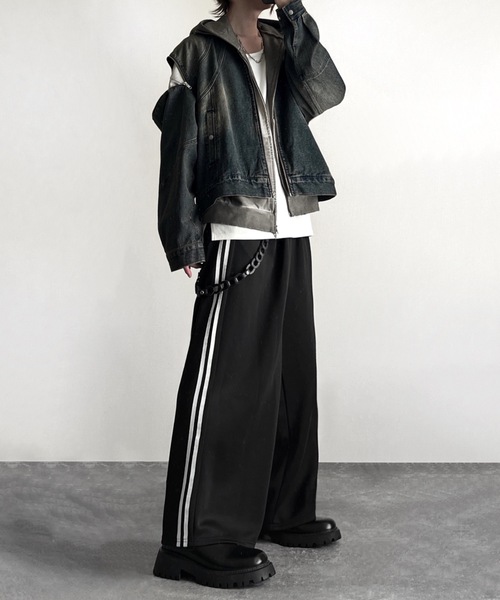 line track wide slacks / ライントラックワイドスラックス