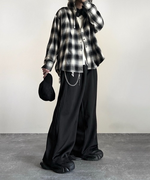 セール】line track wide slacks / ライントラックワイドスラックス