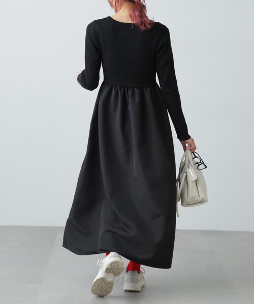 FREE'S MART(フリーズマート)の「布帛ドッキングクルーネックワンピース(Tシャツ/カットソー・レディース・ブラック/グレー/ブラック系その他・MEDIUM/SMALL)」の20枚目の写真