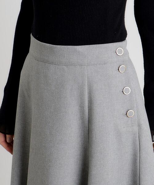 grove（グローブ）の「サイド釦フレアスカート（スカート・レディース・ナチュラル/グレー/ネイビー・02/03/01/04/05）」の20枚目の写真