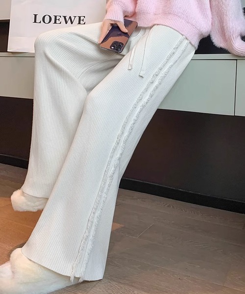 Dita Muaj.（ディータムアージュ）の「サイドタッセルニットパンツ（その他パンツ・レディース・ブラック/ホワイト・FREE）」の2枚目の写真