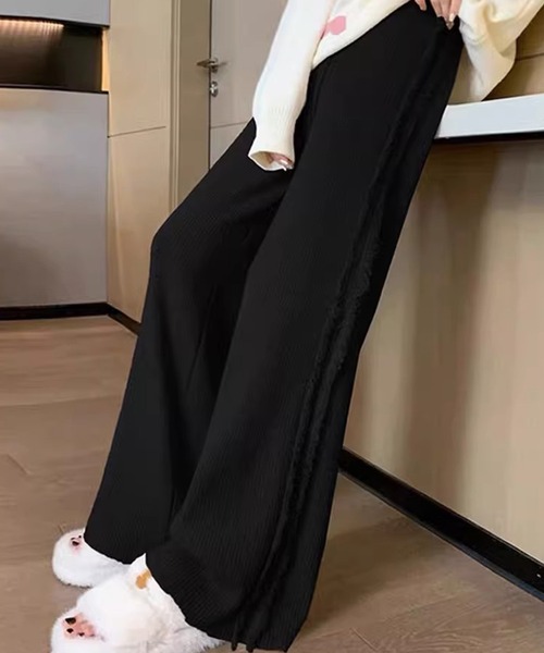 Dita Muaj.（ディータムアージュ）の「サイドタッセルニットパンツ（その他パンツ・レディース・ブラック/ホワイト・FREE）」の7枚目の写真