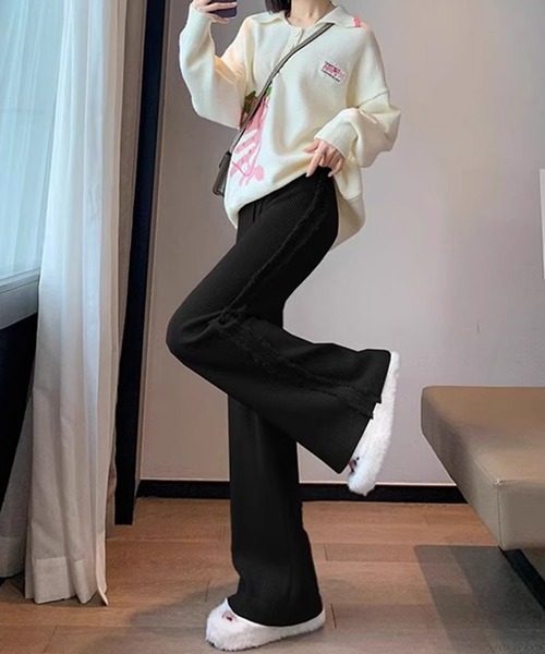 Dita Muaj.（ディータムアージュ）の「サイドタッセルニットパンツ（その他パンツ・レディース・ブラック/ホワイト・FREE）」の6枚目の写真