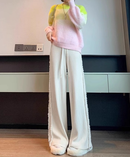 Dita Muaj.（ディータムアージュ）の「サイドタッセルニットパンツ（その他パンツ・レディース・ブラック/ホワイト・FREE）」の4枚目の写真