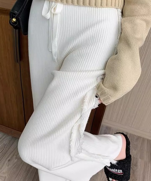 Dita Muaj.（ディータムアージュ）の「サイドタッセルニットパンツ（その他パンツ・レディース・ブラック/ホワイト・FREE）」の8枚目の写真