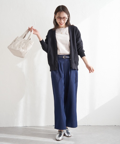 ikka(イッカ)の「【洗濯機で洗える】GOKU楽ニットカーディガン(カーディガン/ボレロ・レディース・ベージュ/オフホワイト/ブルー/ブラック・M/L/S)」の9枚目の写真