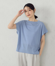 【洗濯機で洗える】ニットＴシャツ