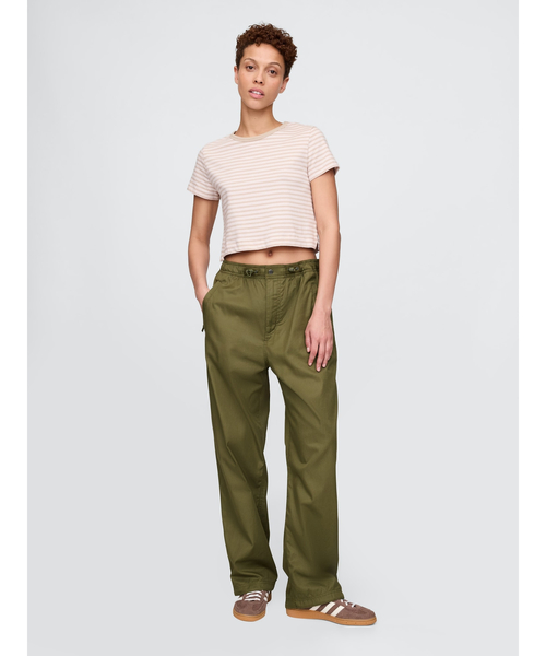 00s OLD GAP リネン パラシュート カーゴパンツ バギー 裾絞り 00s OLD GAP リネン パラシュート カーゴパンツ バギー 裾絞り
