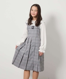 a.v.v（アーヴェヴェ）の「[140-150]【結婚式/発表会】ベルテッドプリーツジャンスカ（ワンピース）」