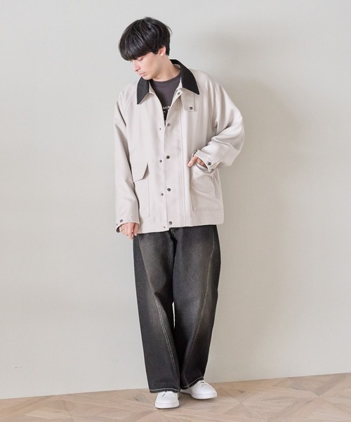 LAKOLE（ラコレ）の「ツイルハンティングブルゾン/286255（ブルゾン・メンズ・アイボリー/カーキ/ブラック・MEDIUM/LARGE）」の4枚目の写真